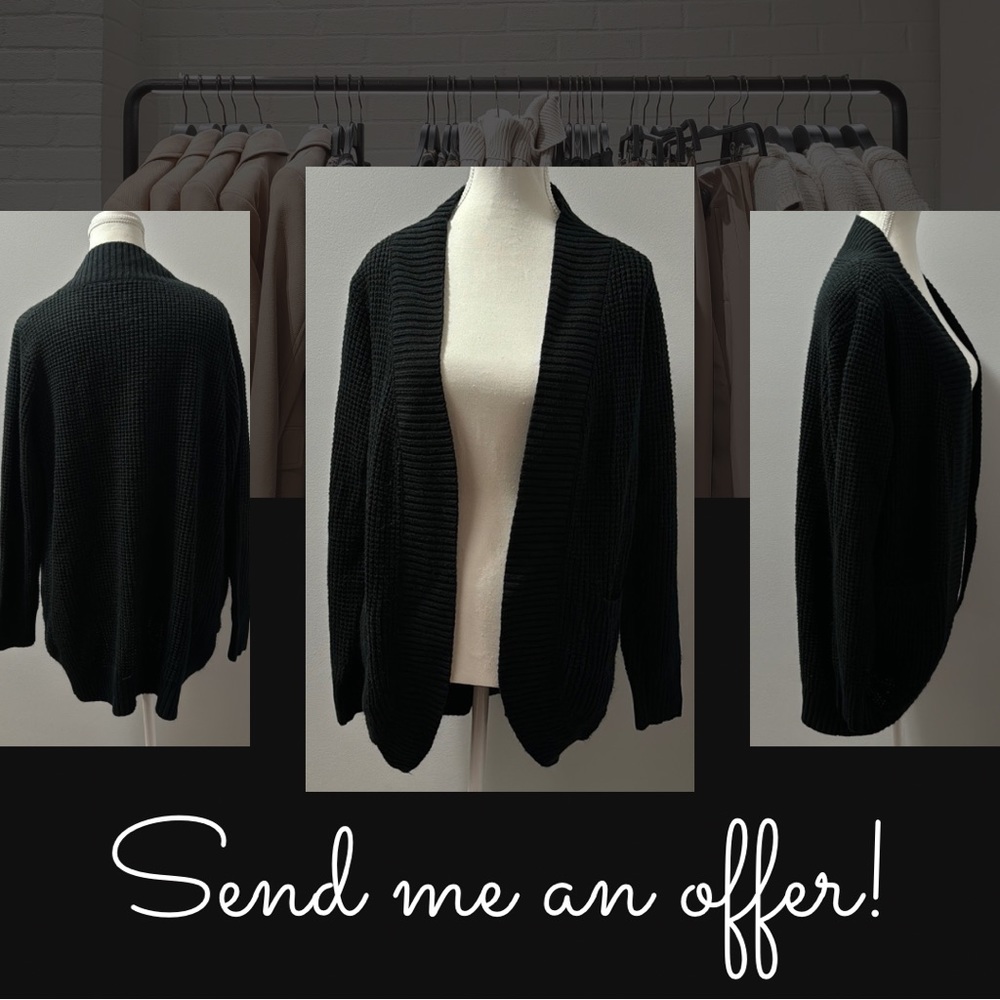 Woman’s Black Long Sleeve Cardigan